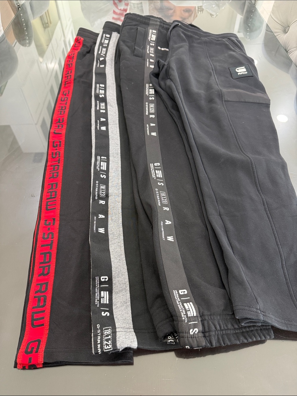 G-Star Mens Joggers with Red Branded Side Tape 5 pairs